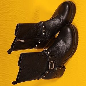 NINE WEST Leather Boots Black
